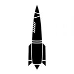 Rocket Ship 01 Stencil