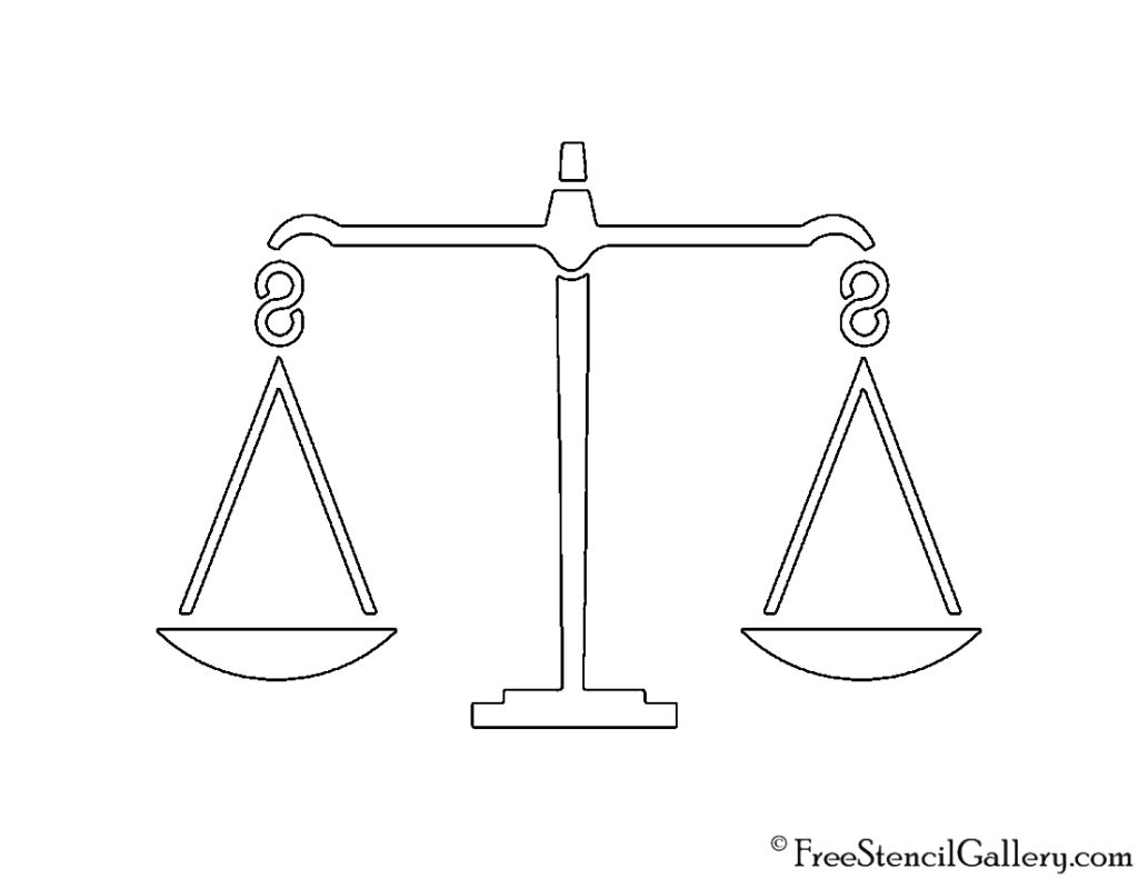 Balance Scale Stencil | Free Stencil Gallery