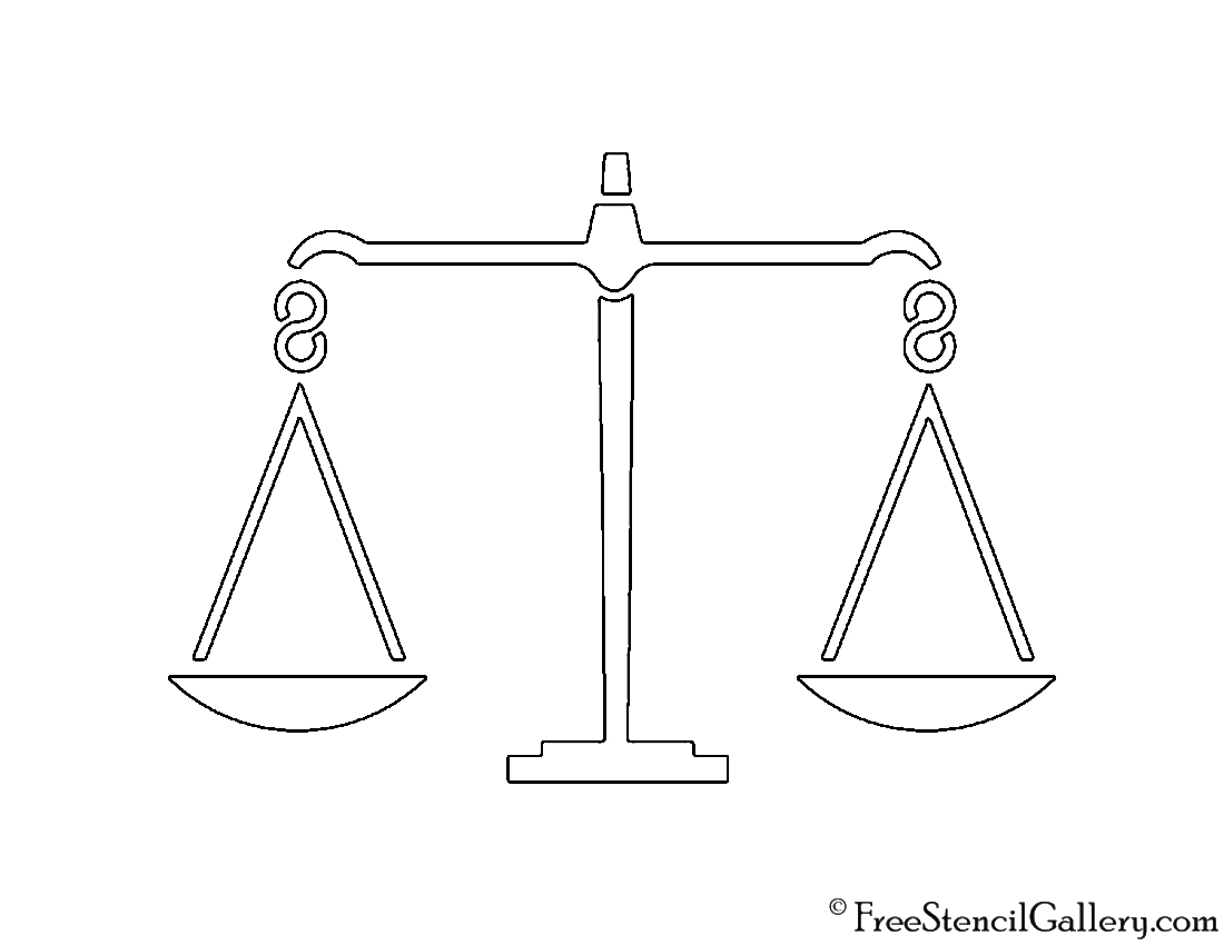 Balance Scale Stencil
