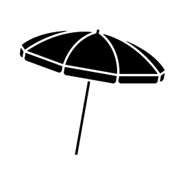 Beach Umbrella Stencil