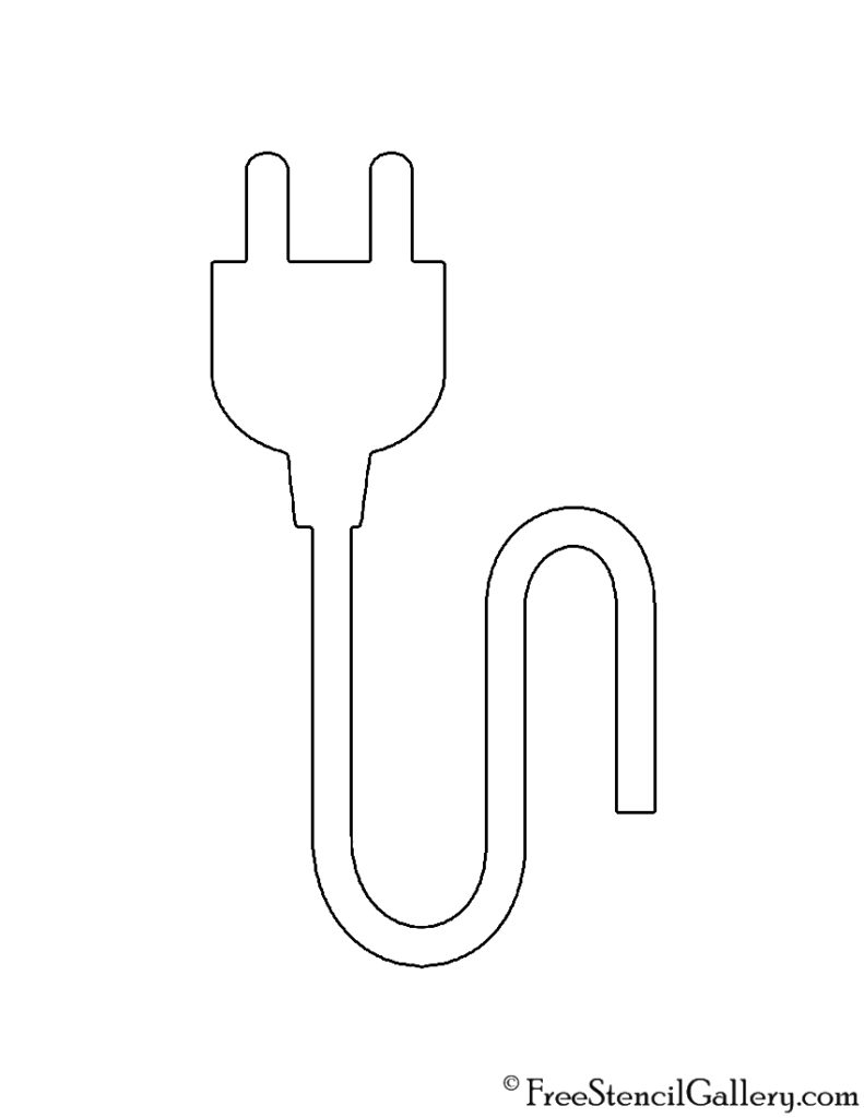 Electrical Plug Stencil Free Stencil Gallery