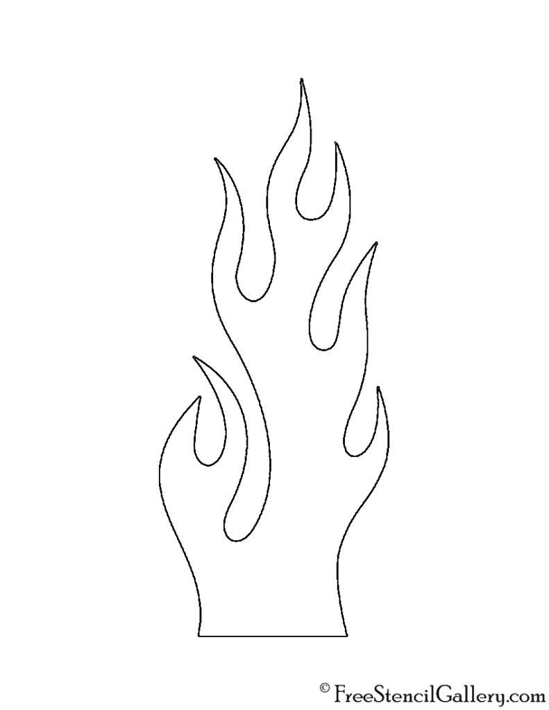 Template Of Fire Flames