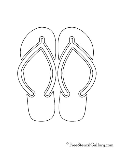 Sandals Stencil | Free Stencil Gallery