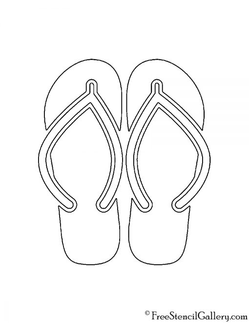 Sandals Stencil | Free Stencil Gallery