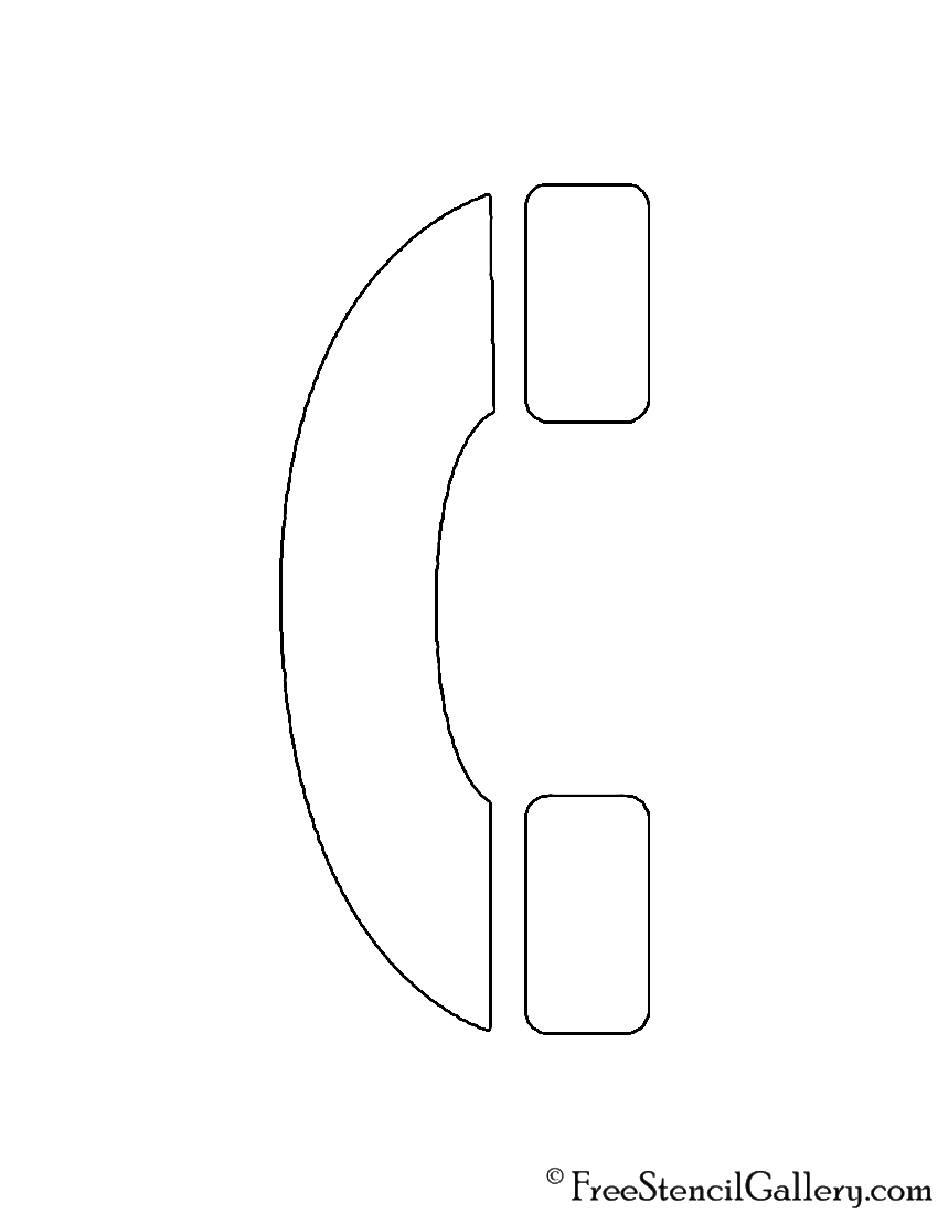 Telephone Symbol Stencil