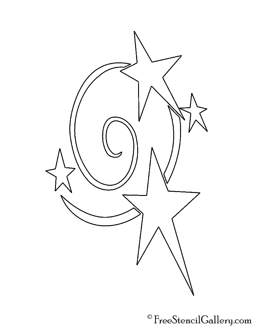 My Little Pony - Star Swirl Cutie Mark Stencil