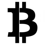 Bitcoin Symbol Stencil