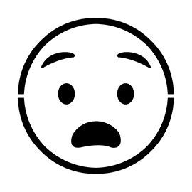 Emoji – Anguished Stencil