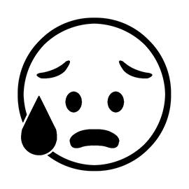 Emoji – Cold Sweat Stencil