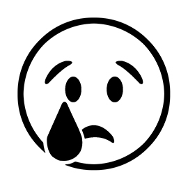 Emoji - Crying Face Stencil