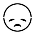 Emoji - Disappointed Stencil