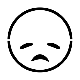 Emoji – Disappointed Stencil