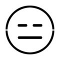 Emoji - Expressionless Stencil