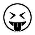 Emoji - Eyes Closed Tongue Out Stencil