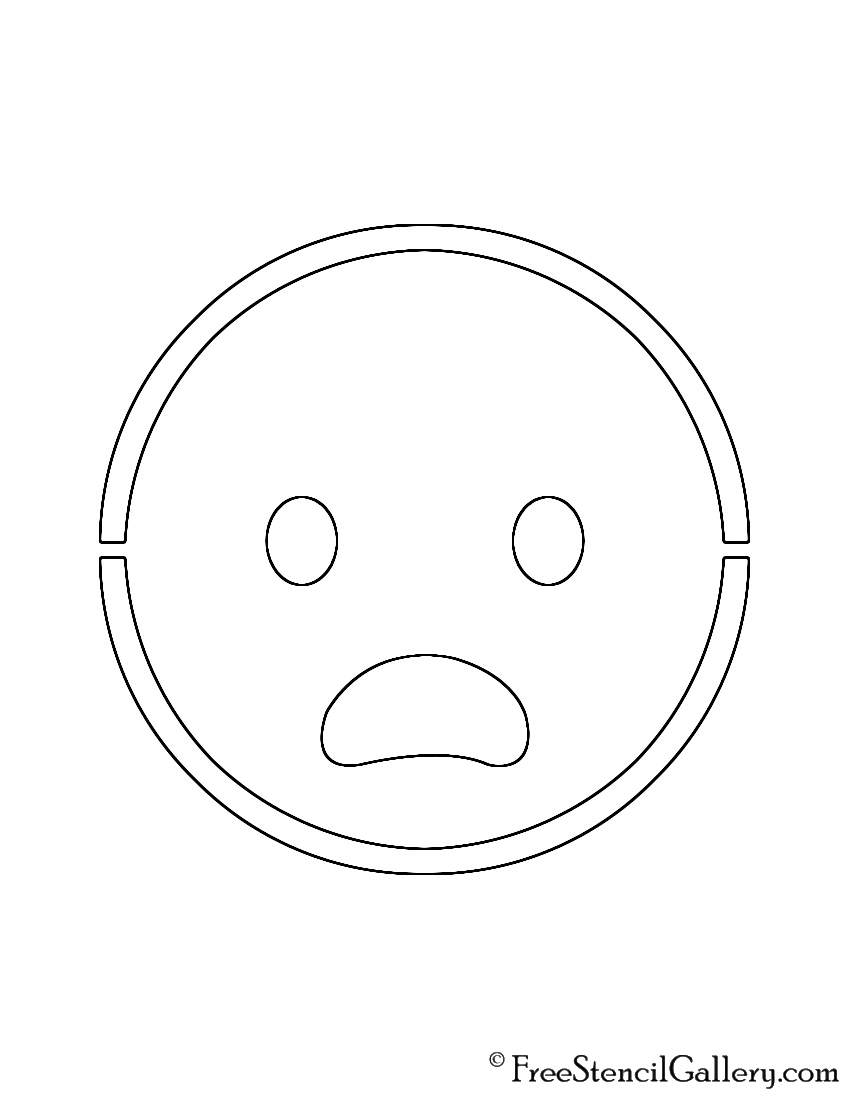 Emoji - Frowning Stencil