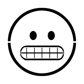 Emoji – Grimacing Stencil