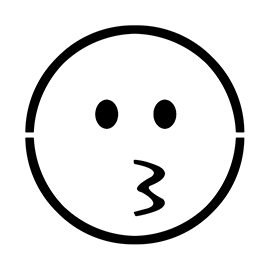 Emoji – Kissing Stencil
