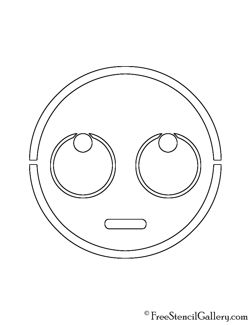 Emoji - Rolling Eyes Stencil
