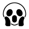 Emoji - Screaming Stencil