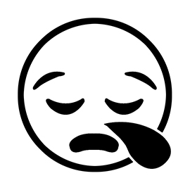 Emoji - Sleepy Stencil
