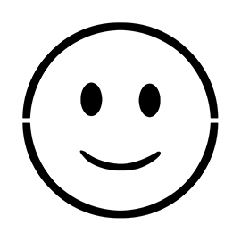 Emoji - Slightly Smiling Stencil