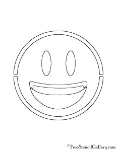 Emoji - Smiling 02 Stencil | Free Stencil Gallery