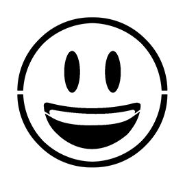 Emoji - Smiling 02 Stencil