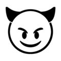 Emoji - Smiling Devil Stencil