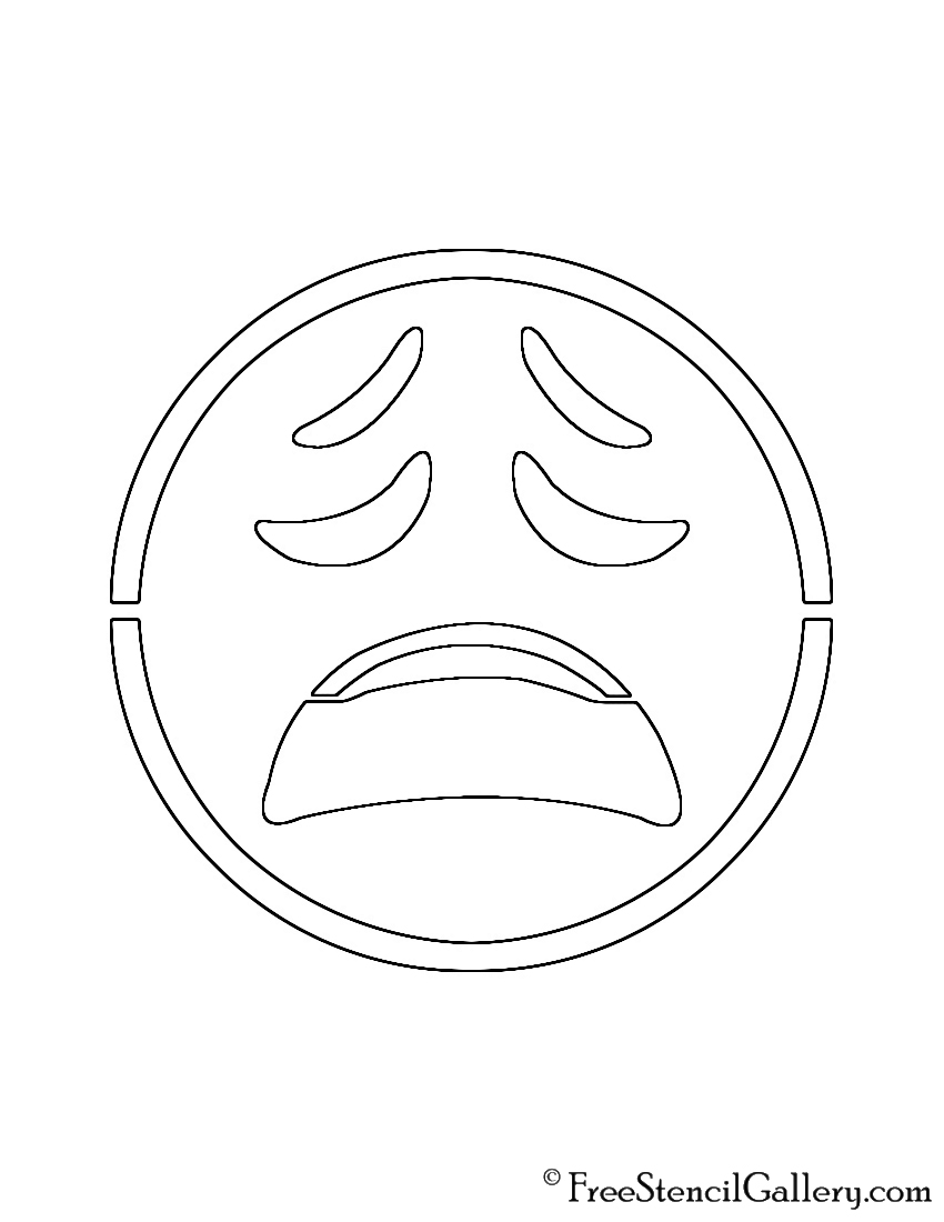 Emoji - Tired Stencil