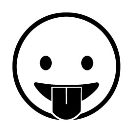 Emoji – Tongue Out Stencil