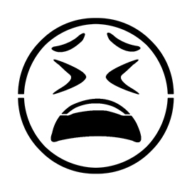 Emoji – Weary Stencil