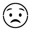 Emoji - Worried Stencil