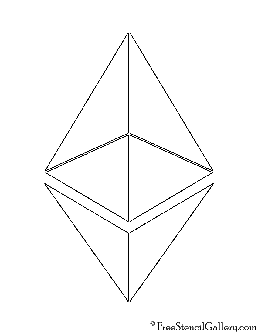 Ethereum Symbol Stencil