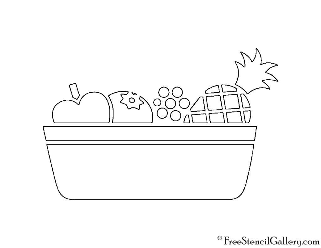 Fruit Basket Stencil | Free Stencil Gallery