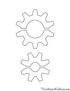 Gears Stencil | Free Stencil Gallery