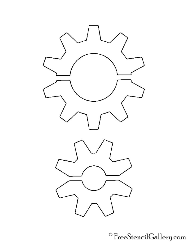 Printable Gear Stencil