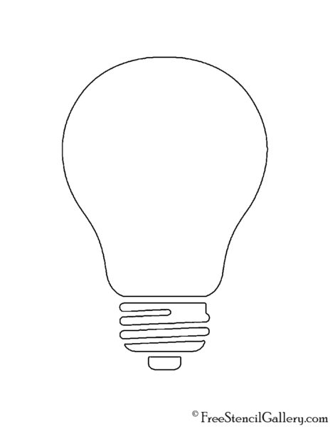 Light Bulb 03 Stencil | Free Stencil Gallery