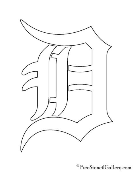 MLB - Detroit Tigers Logo Stencil | Free Stencil Gallery