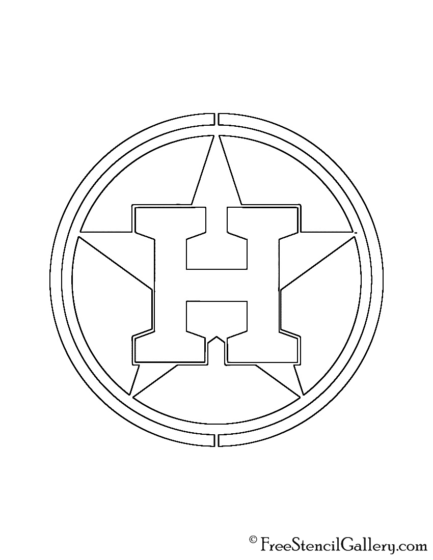 MLB – Houston Astros Logo Stencil | Free Stencil Gallery
