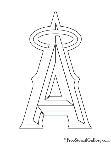 MLB - Los Angeles Angels Logo Stencil | Free Stencil Gallery