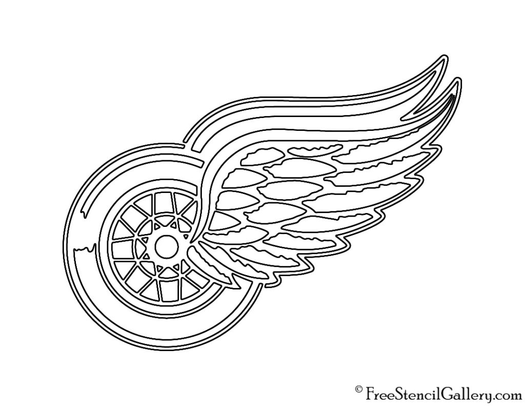 NHL Detroit Red Wings Logo Stencil Free Stencil Gallery
