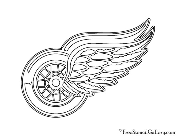 NHL - Detroit Red Wings Logo Stencil | Free Stencil Gallery