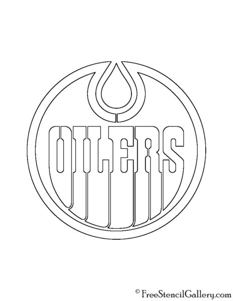 NHL - Edmonton Oilers Logo Stencil | Free Stencil Gallery