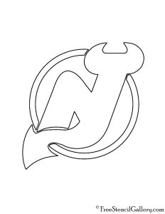 NHL - New Jersey Devils Logo Stencil | Free Stencil Gallery