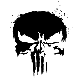 Punisher Skull Symbol 02 Stencil