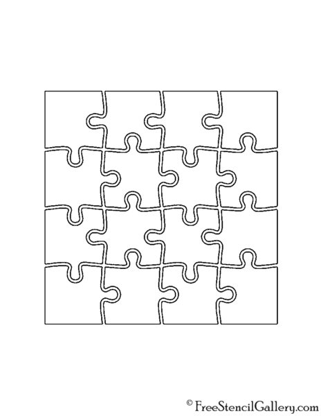 Puzzle Stencil | Free Stencil Gallery