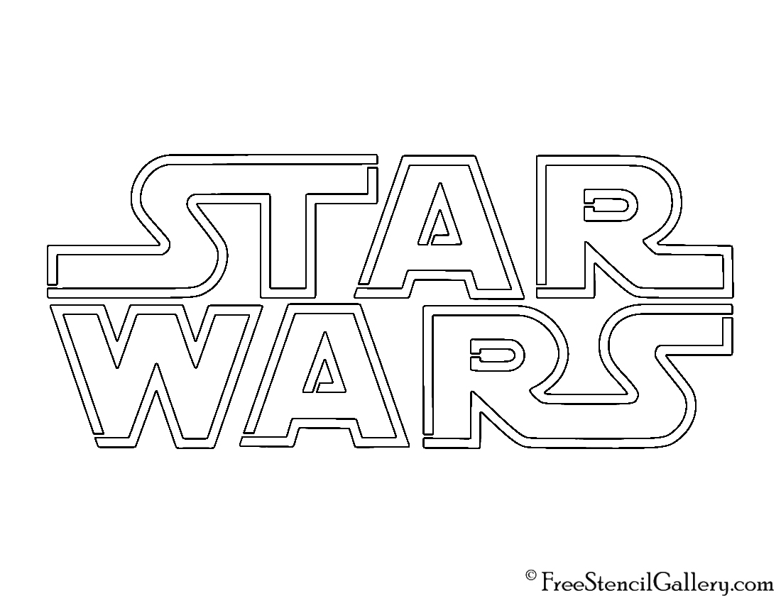 Star Wars Logo Stencil