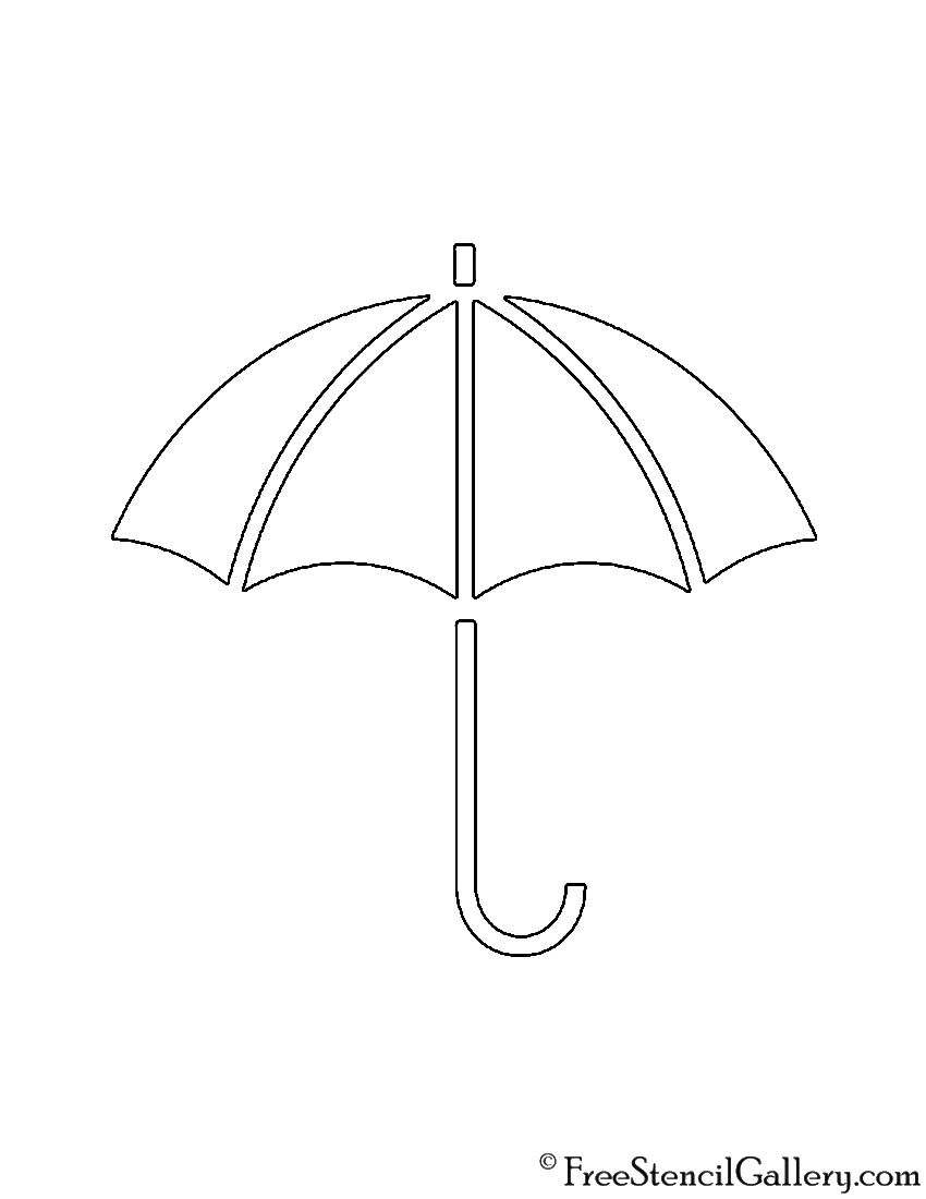 Umbrella 02 Stencil