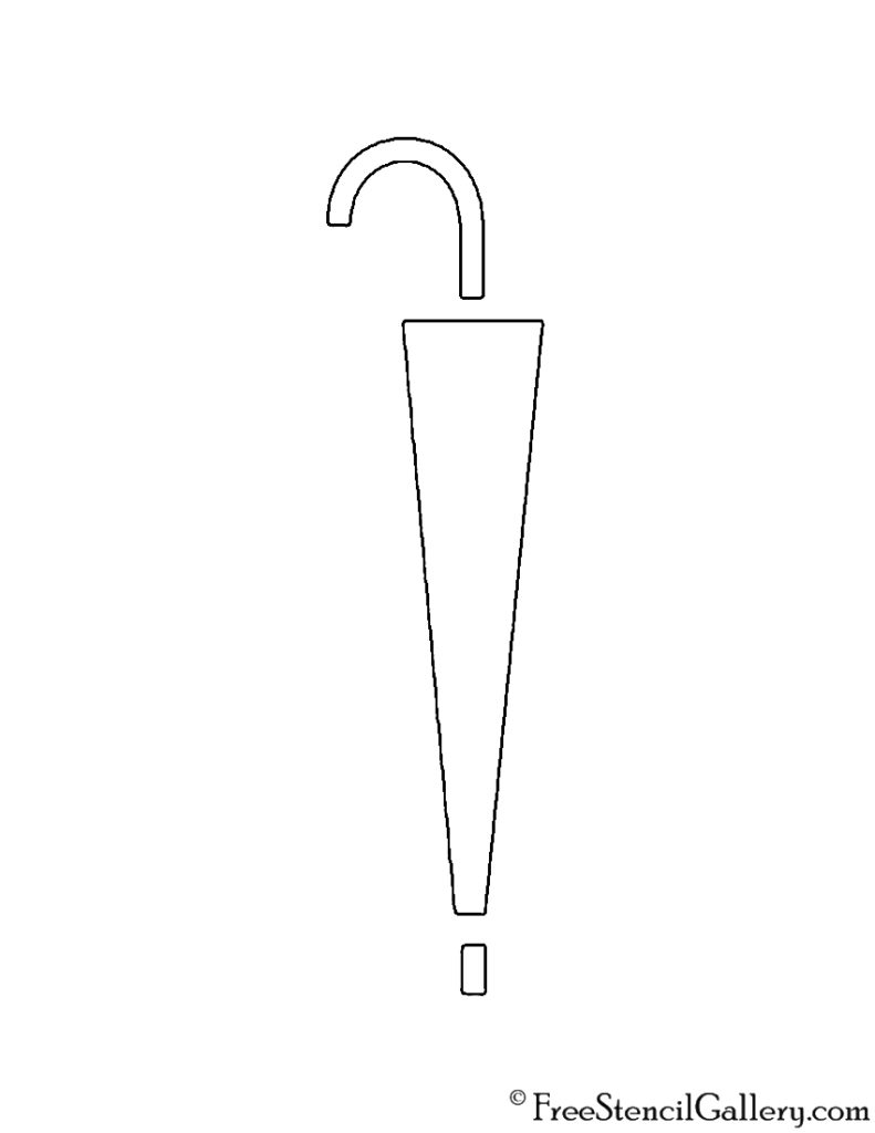 Umbrella 03 Stencil | Free Stencil Gallery