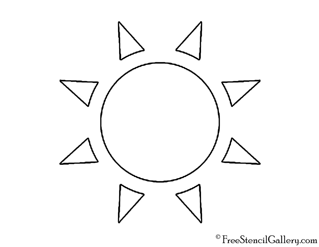 Weather Icon - Sun 02 Stencil